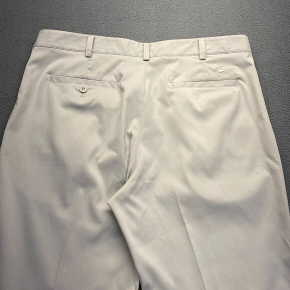 Nike Golf Tech Pants Mens 36x32 Ivory Dri Fit Straight Leg Preppy Classic - Picture 10 of 15